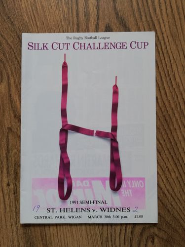 St Helens v Widnes Mar 1991 Challenge Cup Semi-Final RL Programme