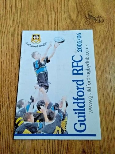 Guildford v Maidstone Oct 2005 Rugby Programme