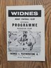 Widnes v Featherstone Aug 1963 Rugby League Programme