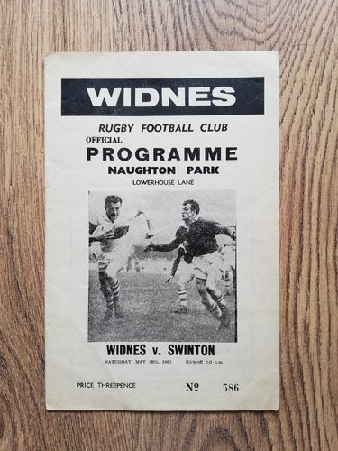 Widnes v Swinton May 1963 Rugby League Programme