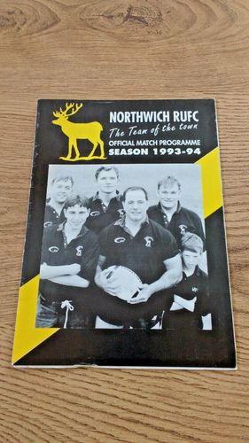 Northwich v Birkenhead Park Nov 1993 Rugby Programme
