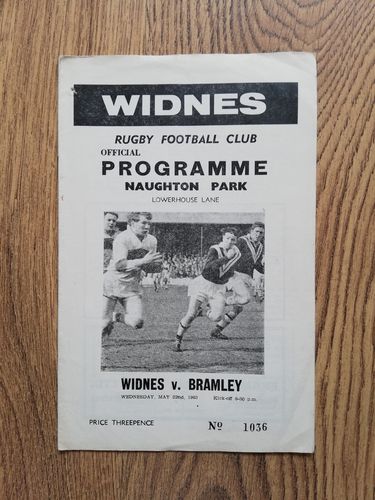 Widnes v Bramley May 1963 Rugby League Programme