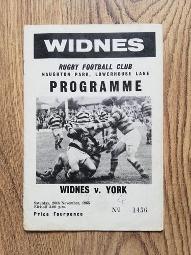 Widnes v York Nov 1965 RL Programme