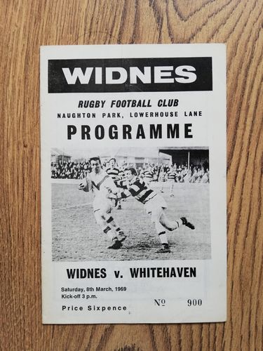 Widnes v Whitehaven Mar 1969 Rugby League Programme