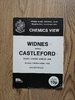 Widnes v Castleford Dec 1978 Rugby League Programme