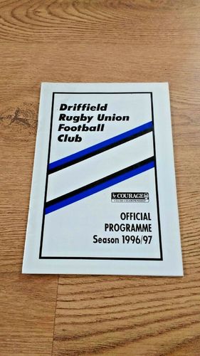 Driffield v Huddersfield Jan 1997 Rugby Programme