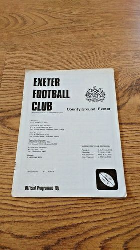 Exeter v Exeter University 1977-78 Devon Cup 3rd Round Rugby Programme