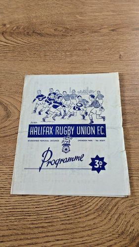 Halifax v Liverpool Oct 1966 Rugby Programme