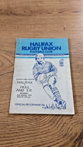 Halifax v Hull & East Riding Mar 1978 Rugby Programme