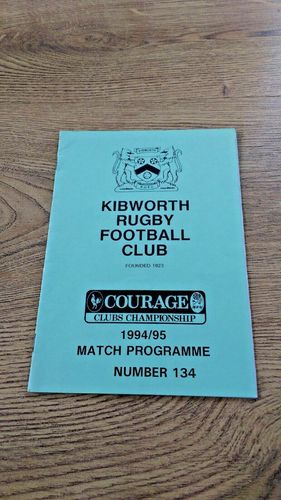 Kibworth v Nottingham Moderns Oct 1994 Rugby Programme