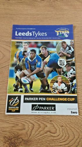Leeds v Pontypridd Dec 2002 Parker Pen Challenge Cup Rugby Programme