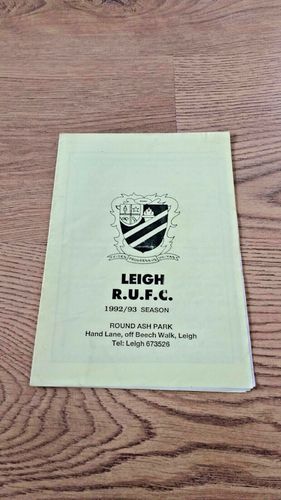Leigh v Sedgley Park Dec 1992 Rugby Programme