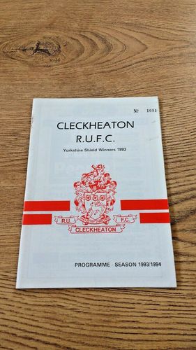 Cleckheaton v Leodensians Apr 1994 Rugby Programme