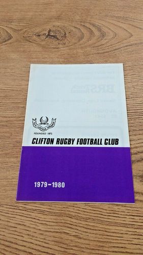 Clifton v Exeter University Dec 1979 Rugby Programme