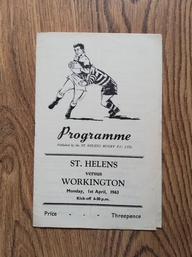 St Helens v Workington Apr 1963 Rugby League Programme