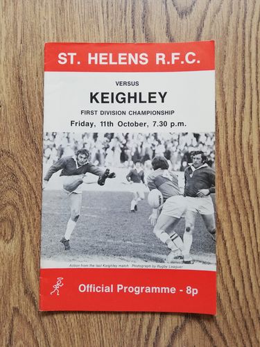 St Helens v Keighley Oct 1974 Rugby League Programme