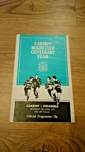 Cardiff v Swansea Apr 1977 Rugby Programme