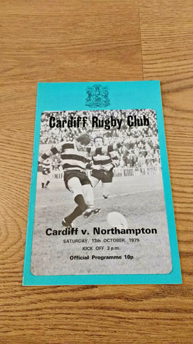 Cardiff v Northampton Oct 1979 Rugby Programme