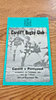 Cardiff v Pontypool Dec 1980 Rugby Programme