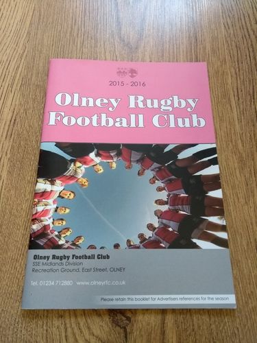 Olney Rugby Club 2015-16 Handbook