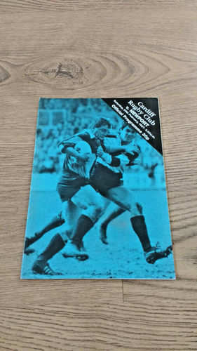 Cardiff v Newport Feb 1987 Rugby Programme