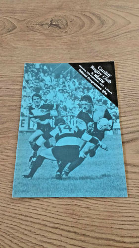 Cardiff v Neath Sept 1987 Rugby Programme