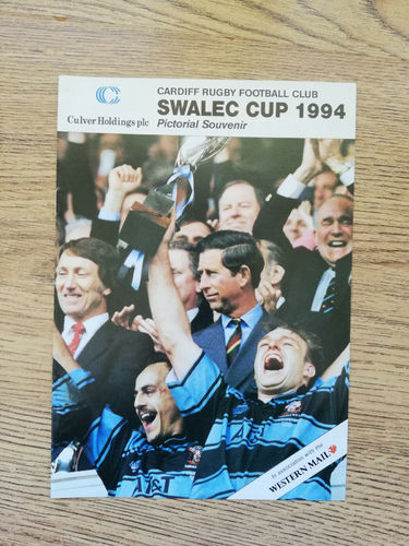 Cardiff Swalec Cup 1994 Pictorial Souvenir Rugby Brochure