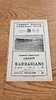 Cardiff v Barbarians Apr 1963 Rugby Programme