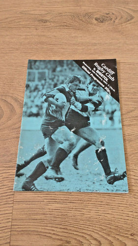 Cardiff v Bristol Feb 1987 Rugby Programme