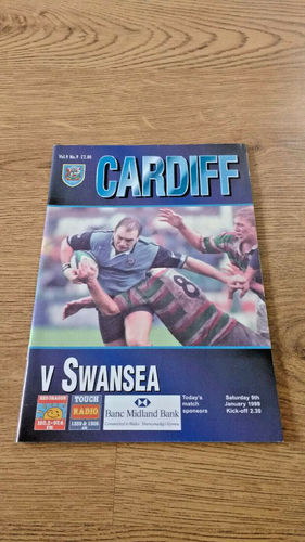 Cardiff v Swansea Jan 1999 Rugby Programme