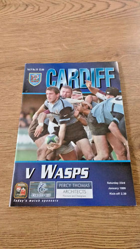 Cardiff v Wasps Jan 1999 Rugby Programme