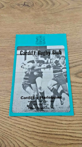 Cardiff v Harlequins Apr 1982 Rugby Programme