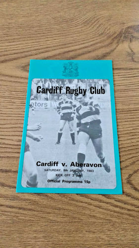 Cardiff v Aberavon Jan 1983 Rugby Programme
