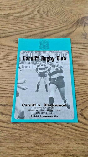 Cardiff v Blackwood Jan 1983 Rugby Programme
