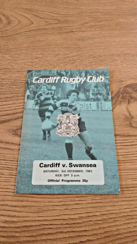 Cardiff v Swansea Dec 1983 Rugby Programme