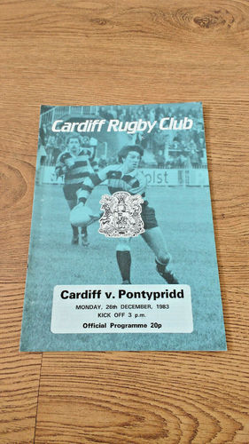 Cardiff v Pontypridd Dec 1983 Rugby Programme