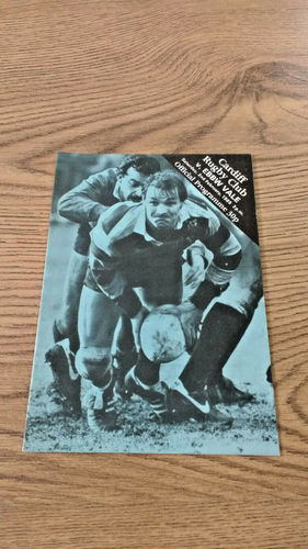 Cardiff v Ebbw Vale Feb 1985 Rugby Programme
