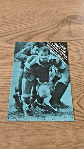 Cardiff v South Glamorgan Institute Feb 1985 Rugby Programme