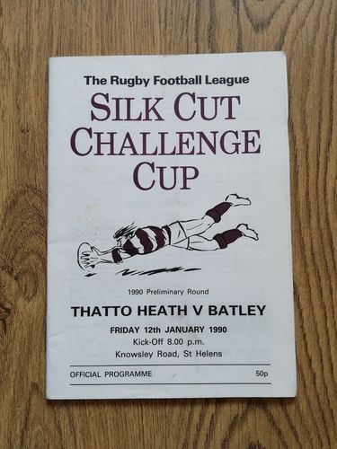 Thatto Heath v Batley Jan 1990 Challenge Cup RL Programme