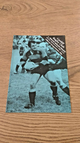 Cardiff v South Wales Police Nov 1985 Rugby Programme