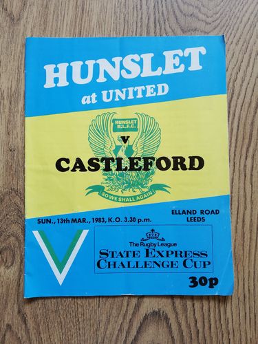 Hunslet v Castleford Mar 1983 Challenge Cup Quarter-Final RL Programme