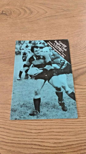Cardiff v Llanelli Mar 1986 Rugby Programme
