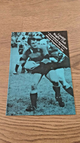 Cardiff v Glamorgan Wanderers Mar 1986 Rugby Programme