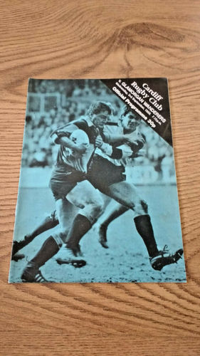 Cardiff v Glamorgan Wanderers Sept 1986 Rugby Programme