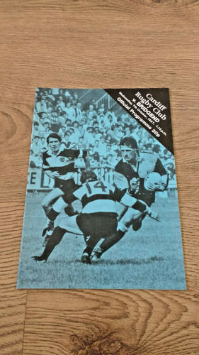 Cardiff v Bridgend Oct 1987 Rugby Programme