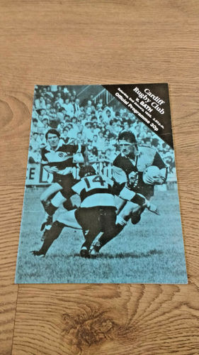 Cardiff v Bath Jan 1988 Rugby Programme
