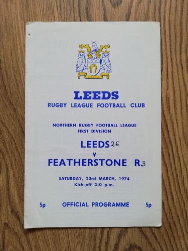 Leeds v Featherstone Mar 1974