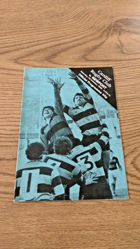 Cardiff v Newport Oct 1988 Rugby Programme