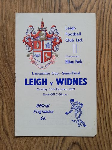 Leigh v Widnes Oct 1969 Lancashire Cup Semi-Final RL Programme