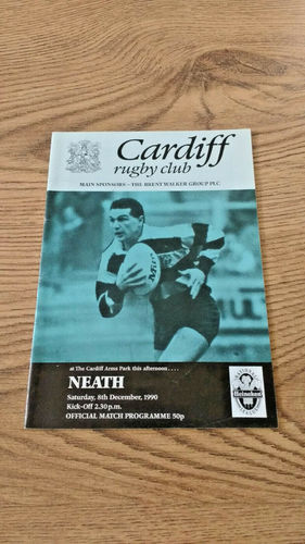 Cardiff v Neath Dec 1990 Rugby Programme